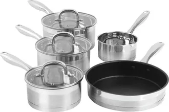 Salter Juego De 5 Sartenes De Acero Inoxidable De La Colecci&oacute;n Timeless De Salter Bw06746eu7
