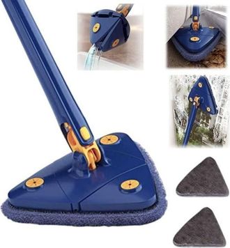 OEM Vadrouille - Plataforma Triangular Rotativa 360&deg; - Mango Telesc&oacute;pico 130 Cm - Escurrido Autom&aacute;tico - Para Suelos Duros - 1 Unidad