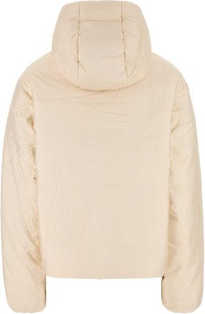 Jil Sander Womens Jacket Down Beige Nylon Silk