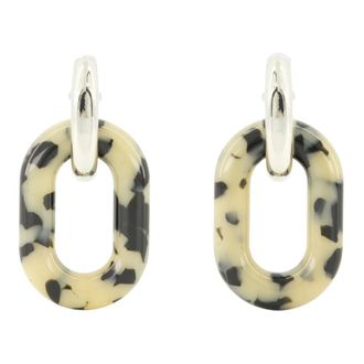 Paco Rabanne Earrings, female, Multicolor, Size: ONE SIZE XL Link Patterned Earrings