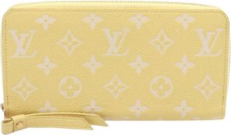 Louis Vuitton Pre-owned Monogram Empreinte Long Wallet - Dames - Vintage Accessoires - Geel - ONE Size - Leer - Vintage