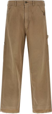 Maison Margiela Herringbone Trousers Pantaloni Beige-Uomo