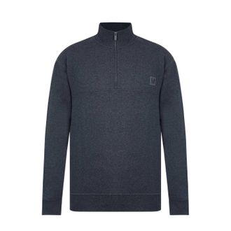 Firetrap Heren Sweatshirt met lange mouwen en ritssluiting (Houtskool mergel)