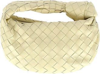 Bottega Veneta Cream Leather Mini Jodie Shoulder Bag (Authentic Pre-Loved)