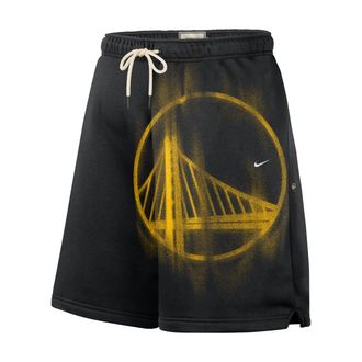 Nike Golden State Warriors Standard Issue Nike Mens Fleece Basketball Shorts in Black | IQ1485-010