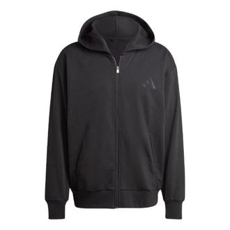 adidas ALL SZN Fleece Full-Length Zipper Hoodie Black IX1249