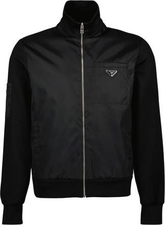 Prada Re-Nylon Jacket - Heren - Vesten met rits - Zwart - L - Nylon - Hoodies & sweatvesten