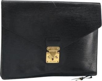 Louis Vuitton Pre-owned Leren Clutch - Dames - Vintage Clutch - Zwart - ONE Size - Leer - Vintage