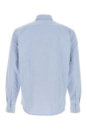 Prada Mens Light Blue Oxford Shirt Celeste Exterior: Cotton Camicie
