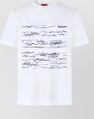 Missoni wave print crew neck cotton t shirt