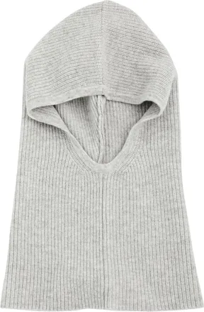Loop Cashmere Ribbed Cashmere Hood - Light Grey - One Size