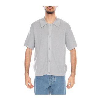 Edwin Short Sleeve Shirts, male, Gray, Size: L Luis Buttoned Polo