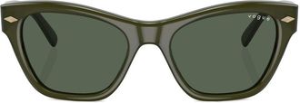 Vogue Eyewear logo-print sunglasses - women - Acetate - 51 - Green