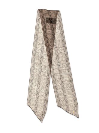 Saint Laurent snake-print silk scarf - women - Silk - One Size - Neutrals