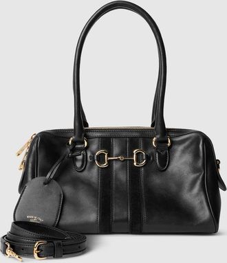 Gucci Borsetto Medium Boston Bag, Black, Leather