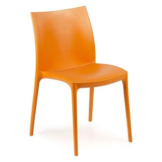 Dmora Dmora Chaise Empilable, Made In Italy, 46 X 54 X 82 Cm, Couleur Orange