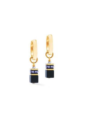 Coeur de Lion Geocube Precious Classic Gold Hoop Earrings in Blue Moon at Nordstrom