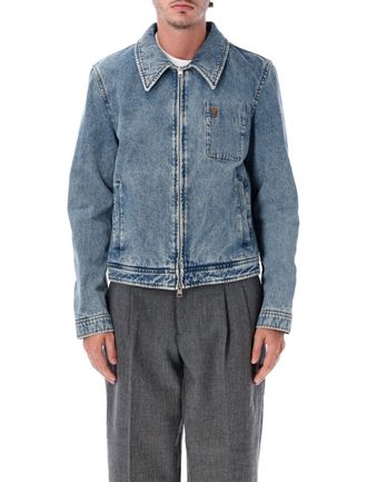 Ami Ami De Coeur Zipped Denim Jacket