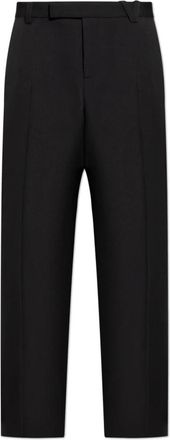 Versace Wollen pantalon met vouw - Heren - Nette broeken - Zwart - S - Wol - Broeken