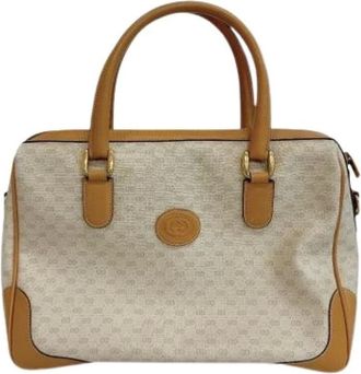 Gucci Pre-owned Handbags, female, Beige, Size: ONE SIZE Pre-owned MicroGuccissima Handbag