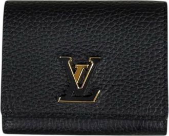 Louis Vuitton Black Noir Leather Wallet (Bi-Fold) (Pre-Owned)