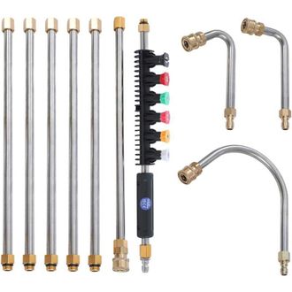 OEM Pistola Pulverizadora De 10 Piezas Para Limpieza De Techos, Conexi&oacute;n R&aacute;pida De 1/4, Kit De Limpieza De Canalones -crezuo