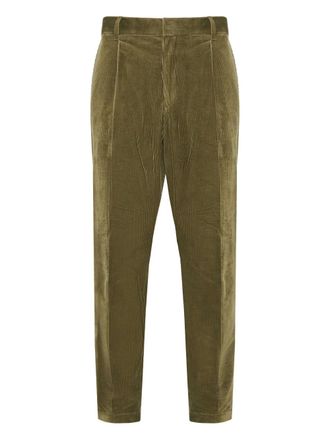 BOSS pleat-detail trousers - Green