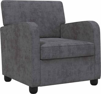 vidaXL Sill&oacute;n Gris Oscuro Chenilla Vidaxl