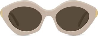 Loewe Coil Geometrische Zonnebril - Dames - Zonnebrillen - Wit - ONE Size - Accessoires