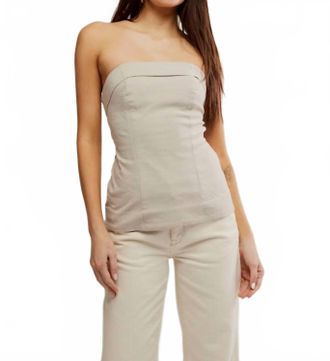 Free People Lora Tube Top In Pumice Stone
