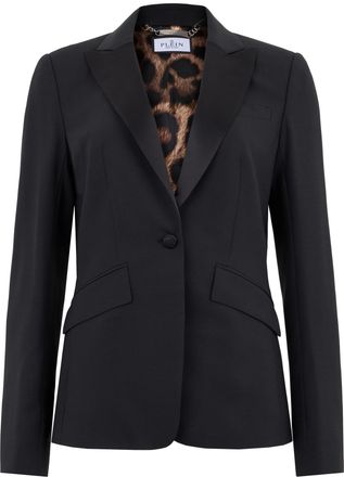 Philipp Plein Single Breasted Fit Blazer Skull