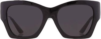 Versace Dark Grey Irregular Ladies Sunglasses VE4452 GB1/87 55