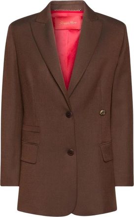 Elena Miro Q009Z0 Blazer - Dames - Jassen - Bruin - Maat: M
