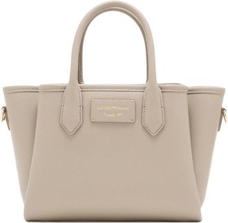 Emporio Armani Beige Logo Small Tote