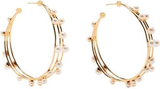 Cult Gaia Shanti baroque-pearl earrings - women - Brass/Pearl - One Size - Gold