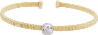 Meshmerise 18K Plated 0.05 Ct. Tw. Diamond Mesh Bangle