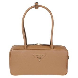 Prada Dames, Tassen, Bruin, Maat: ONE Size Leer