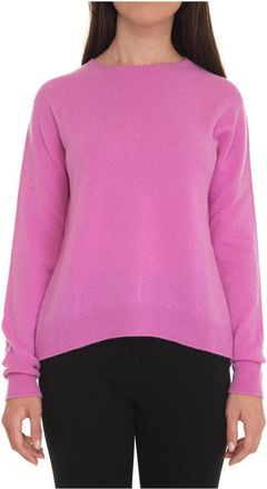 VANIS&Eacute; Kasjmier Flared Pullover met Ribboord - Dames - Cashmere truien - Roze - L - Kasjmier - Truien & Vesten