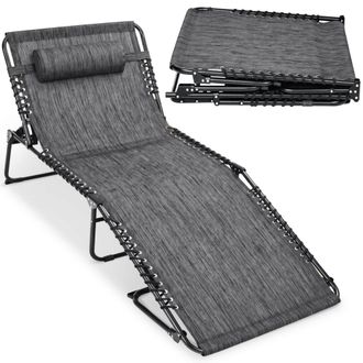 Best Choice Products Extra Wide Patio Chaise Lounge Chair, Portable Folding Recliner w/ 8 Positions