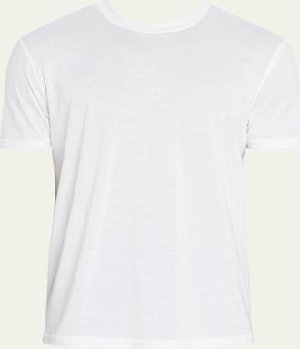 Tom Ford Mens Lyocell-Cotton Crewneck T-Shirt