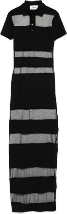 Coperni Striped Sheer Polo Dress