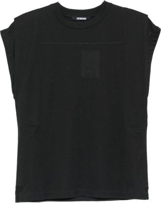 Jacquemus Ventadou Tank Top - Dames - T-shirts - Zwart - M - Nylon - Tops