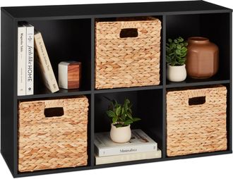 Best Choice Products 6-Cube Bookshelf, 11in Display Storage System, Organizer w/ Removable Back Panels