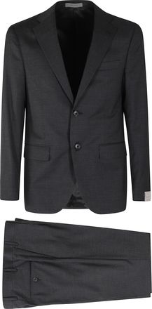 Corneliani Grey Prince of Wales Check Wool Suit