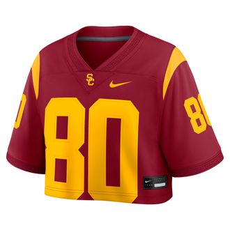 Nike USC Nike Womens Dri-FIT College Cropped Game Jersey in Red | NFCT08BFSCJ-8GT