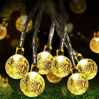 OEM Guirnalda De Luces Solares Para Exteriores, 30 Led, 9,8 M, 8 Modos, Ip44, Resistente Al Agua, Ideal Para Jard&iacute;n, &Aacute;rboles, Patio, Navidad, Bodas Y Fies
