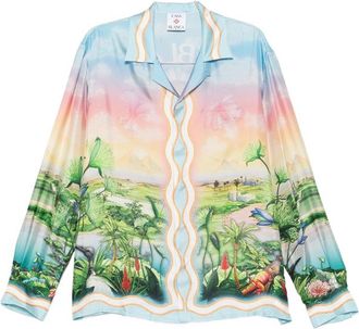 Casablanca Tennis Club Cuban-collar Shirt