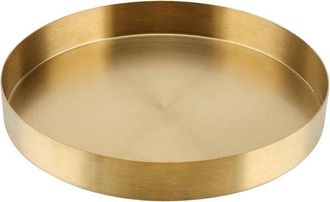 No Brand Bandeja Decorativa Redonda De 20 Cm, Dorada, Redonda, Bandeja Decorativa, Bandeja Dorada Para Joyas, Velas, Maquillaje, Juego De T&eacute;