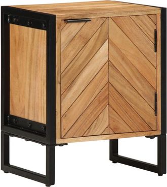 vidaXL Vidaxl - Armario de Noche Marrón 40 x 30 x 50 cm Madera maciza de Acacia