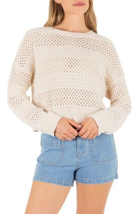 Hurley Simple Times Cotton Sweater in Tofu at Nordstrom, Size X-Small